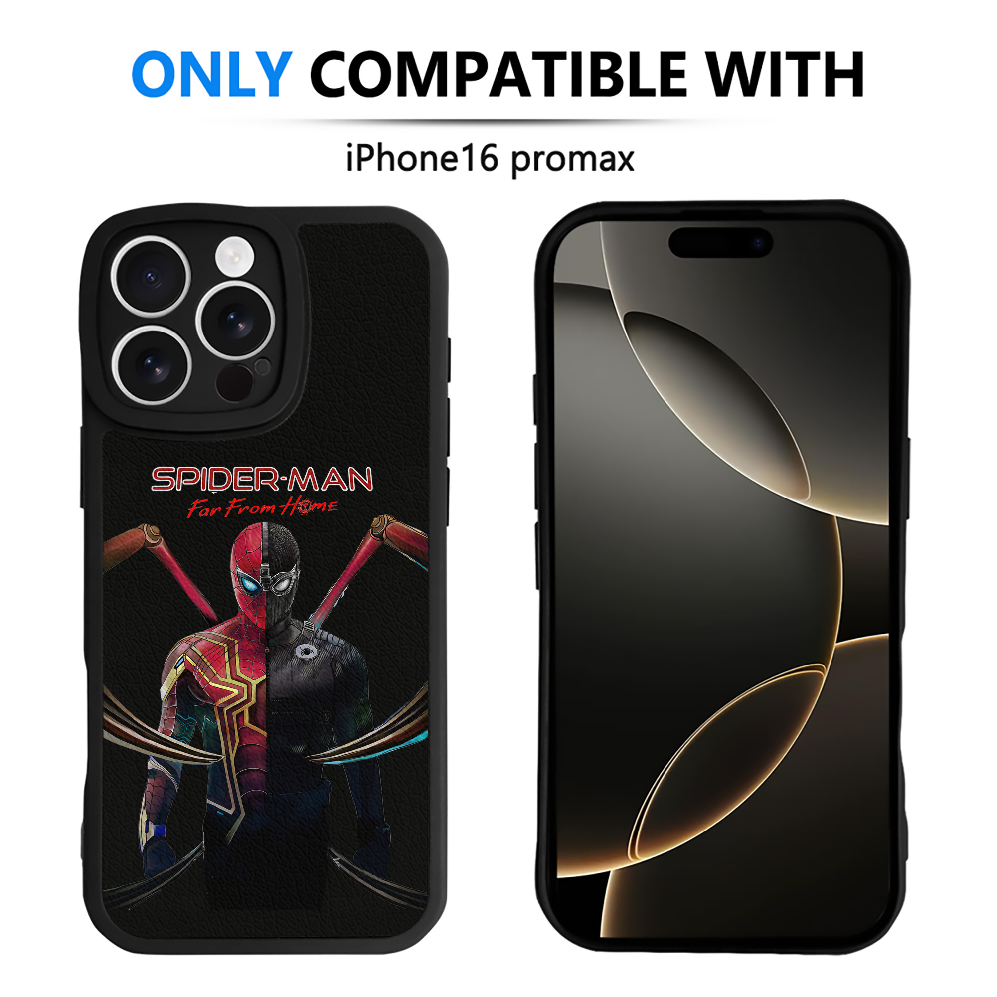 （画像用） Spider Man スパイダーマン 【iPhone 16シリーズ対応】シリコンスマホケース（レザー調） 材質：シリコン